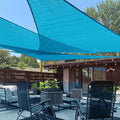 LOVE STORY Custom Size 7' x 10' x 12.2' Sun Shade Sail, Turquoise Blue | HDPE by LOVESTORY