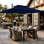 12×12 FT Double-Top Cantilever Patio Umbrella, Outdoor Umbrellas - Image 8