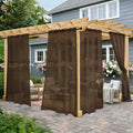 Outdoor Sheer Curtains for Patio Waterproof, 4 Panels Rod Pocket Indoor/Outdoor by Awnmeow
