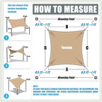 Amgo Custom Size 23' x 24' Red Rectangle Square Sun Shade Sail UPF50+ AGTAPR0810 - Image 6