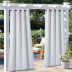 NICETOWN 2 Panels Exterior Greyish White Outdoor Curtains by NICETOWN