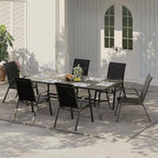 Patio Chairs Set of 4, Stackable Chairs - Image 2