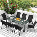 Tangkula Patio Dining Chairs Set of 4, Outdoor Stackable All Weather Heavy Duty - Image 8