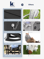 Adirondack Rocking Chair with Ottoman and Cup Holders | HDPE Porch Rocker - Image 7