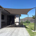 SUNNY GUARD Custom Size 12'x28' Rectangle Brown UV Block Sunshade by SUNNYGUARD
