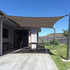 SUNNY GUARD Custom Size 12'x18' Rectangle Brown UV Block Sunshade by SUNNYGUARD