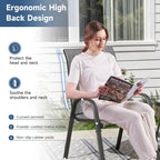 Amopatio Patio Chairs Set of 6, Outdoor Stackable Dining Chairs - Image 5