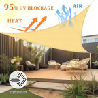 Shade&Beyond Custom Sun Shade Sail 12'x13'x17.7' Triangle Sun Sail Shades Patio - Image 2