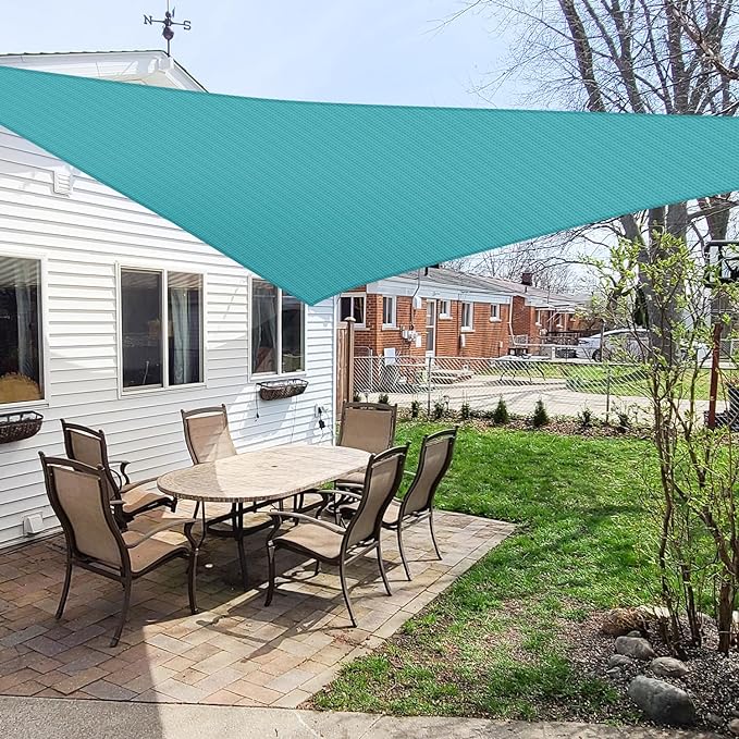Windscreen4less 20' x 20' x 20' Sun Shade Sail Triangle Outdoor Canopy Cover UV by Windscreen4less