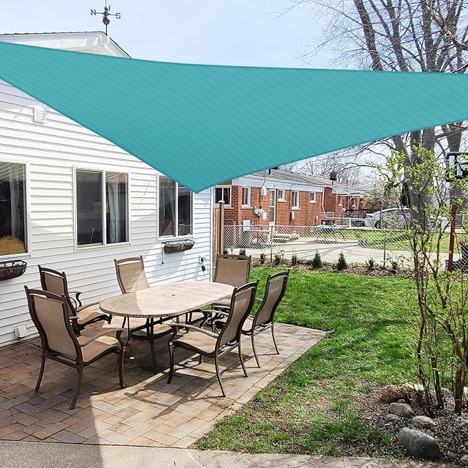 Windscreen4less 19' x 19' x 19' Sun Shade Sail Triangle Outdoor Canopy Cover UV by Windscreen4less