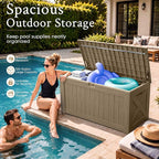Devoko 120 Gallon Deck Box Resin Outdoor Storage Box Waterproof | Large Outdoor - Image 6