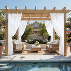 MIULEE White Outdoor Curtain for Patio Waterproof 4 Panels 54 x 90 Inch | - Image 2
