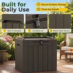 Flamaker 2 Pack Deck Box 31 Gallon Waterproof Resin Storage Box - Image 7