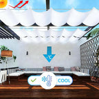 Retractable Waterproof Wave Sun Shade Canopy Pergola Cover Shade Sail Awning 5' - Image 2