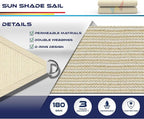 Windscreen4less 13' x 13' x 13' Sun Shade Sail Triangle Outdoor Canopy Cover UV - Image 3