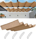 Retractable Wave Shade Cloth Waterproof 10' x 10' Sun Shade Sail Waterproof by WoaceSunShadeSail