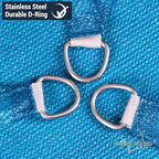SUNNY GUARD Custom Size 5'x8' Turquoise Blue Sun Shade Sail Rectangle UV Block - Image 6
