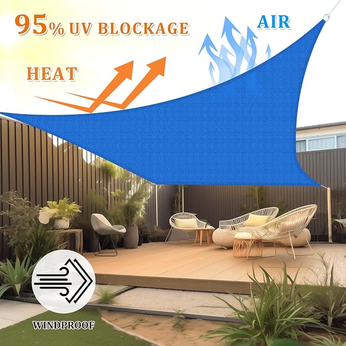 Shade&Beyond 15'x24' Sun Shade Sail Canopy Rectangle, UV Block Breathable - Image 2