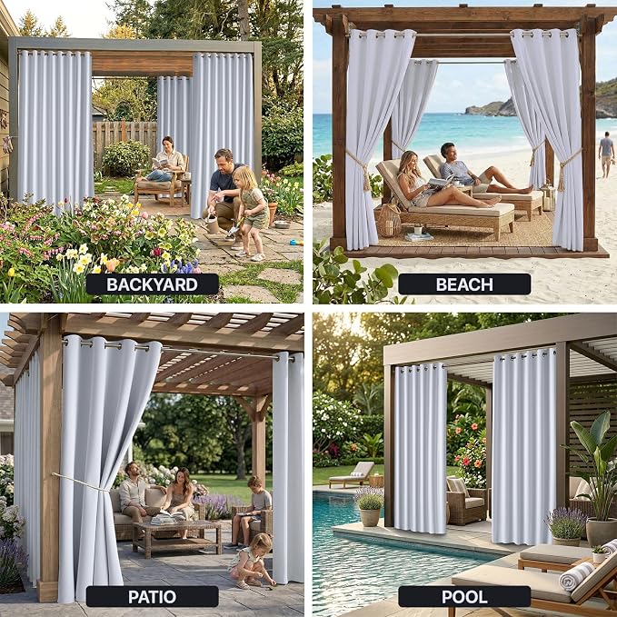DIVA EN CAMINO DEC Outdoor Patio Curtain Waterproof Darkening Thermal Insulated - Image 9