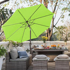 JEAREY 9FT Outdoor Patio Umbrella, Market Umbrella, Apple Green | Outdoor Table - Image 4