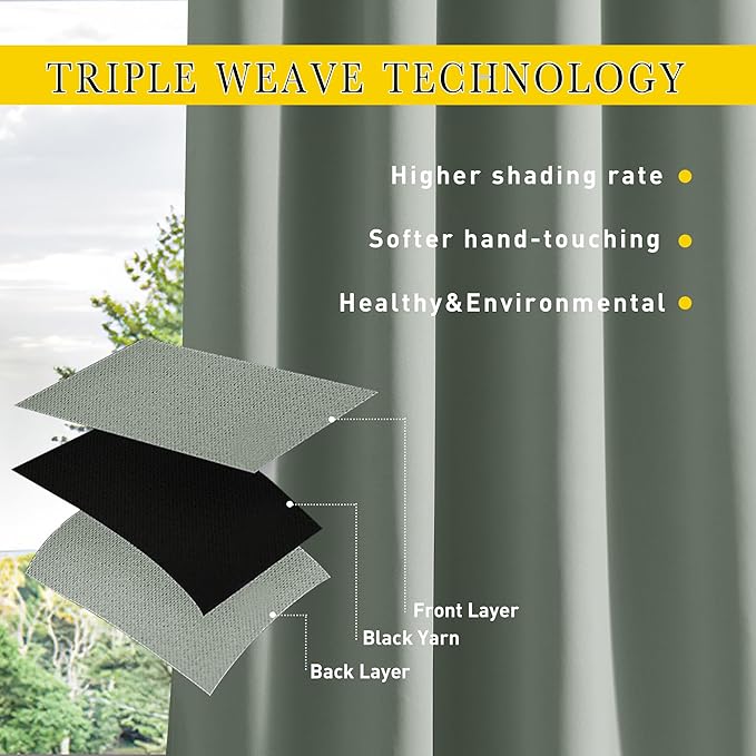 NICETOWN 2 PCs Waterproof Outdoor Curtains - Image 5