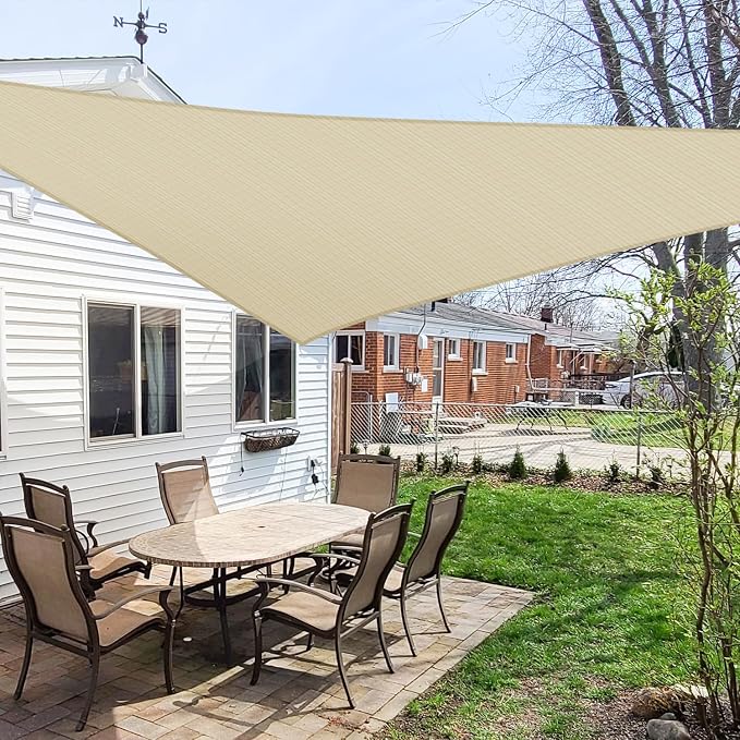 Windscreen4less 23' x 23' x 23' Sun Shade Sail Triangle Outdoor Canopy Cover UV - Image 6