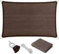 Eden's Decor Straight Flat-Edged Sun Shade Sail Rectangular 4' x 5' Brown by EdensDecorInc