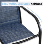 Stackable Patio Chairs Set of 4, Outdoor Dining Chairs - Image 7