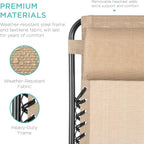 Best Choice Products Set of 2 Adjustable Steel Mesh Zero Gravity Lounge Chair - Image 7