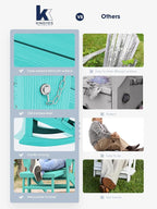 Adirondack Rocking Chair with Ottoman and Cup Holders | HDPE Porch Rocker - Image 7