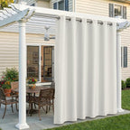 Set of 4 Outdoor Curtains for Patio Waterproof, Breathable Grommet Panels for by Sunshelf