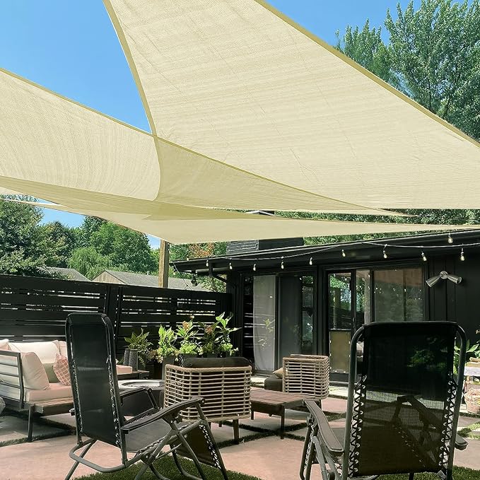 LOVE STORY 10' x 10' x 14' Triangle Sun Shade Sail by LOVESTORY