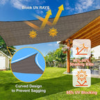 Sun Shade Sail 10'x12'x15.6' Brown Triangle Shade Cover Custom Size | 95% UV - Image 4