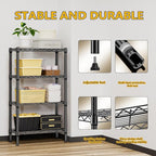 M MZG 1000 lbs 4 Tier Shelf Metal Storage Shelves Wire Rack Closet Organizers - Image 6