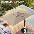 10x10 FT Patio Cantilever Umbrella, Rectangular Heavy Duty Offset Umbrella - Image 6