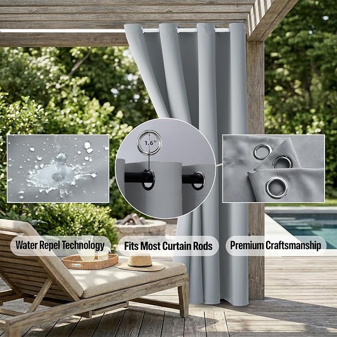 Waterproof Outdoor Curtain W105 x L95 - Image 5
