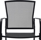 Patio Dining Chairs Set of 8, Metal Mesh Patio Furniture Set - Image 8
