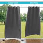 RYB HOME Outdoor Curtains for Patio Waterproof, Windproof - Image 2