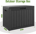 50 Gallon Outdoor Storage Box, All-Weather Resin Deck Box Outdoor Waterproof - Image 2