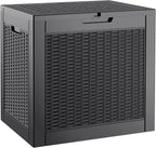 29 Gallon Outdoor Storage Box, Resin Deck Boxes Indoor and outdoor, Waterproof by KAMABOKO