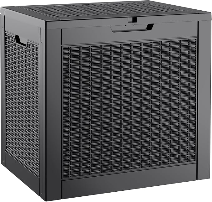 29 Gallon Outdoor Storage Box, Resin Deck Boxes Indoor and outdoor, Waterproof by KAMABOKO