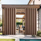 NICETOWN Outdoor Patio Curtains Windproof & Waterproof 2 Panels, Grommet Top & - Image 2