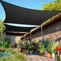 8' x 24' Black Sun Shade Sail Rectangle SMSLR Canopy Fabric Cloth Screen by ShadeMart