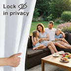 RYB HOME Extra Wide Outdoor Curtains 2 Panels or Patio Waterproof | Blackout - Image 6