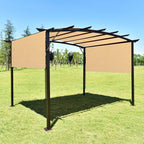 Eden's Decor Straight Flat-Edged 6' x 20' Beige Sun Shade Sail Rectangular - Image 5