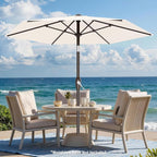 7.5FT Patio Umbrella Table Market Umbrella w/Tilt and Crank, Heavy-Duty Outdoor - Image 4
