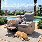 Oversized Wicker Outdoor Recliner Lovseat - Image 5