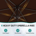 7.5FT Patio Umbrella Table Market Umbrella w/Tilt and Crank, Heavy-Duty Outdoor - Image 3