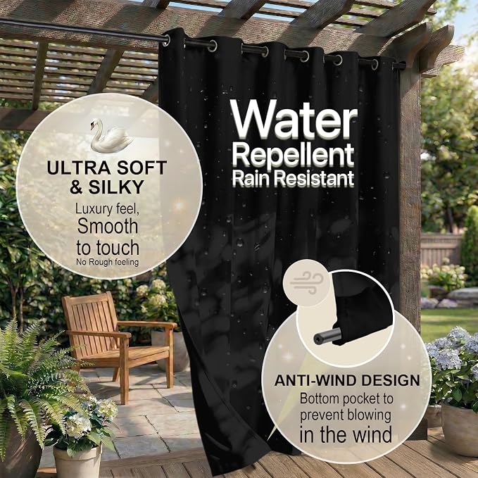 Waterproof Outdoor Curtain W105 x L108 - Image 4