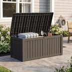Outdoor Storage Box, 150 Gallon Waterproof Deck Box, Piston-Assisted Resin Trunk - Image 9